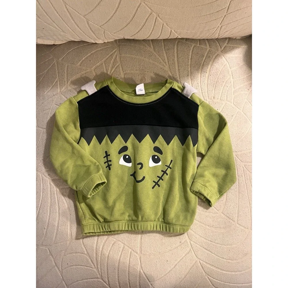 Frankenstein Sweater for Kids 18-24 Mos Halloween Fall Winger Sweatshirt